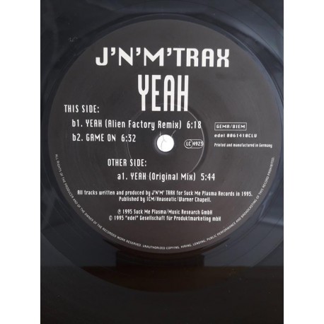 J'N'M Trax – Yeah (12")